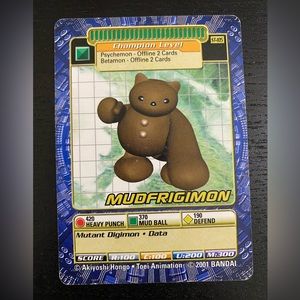 🔴2/$10 SALE🔴 Mudfrigimon ST-105 2001 Digimon Trading Card